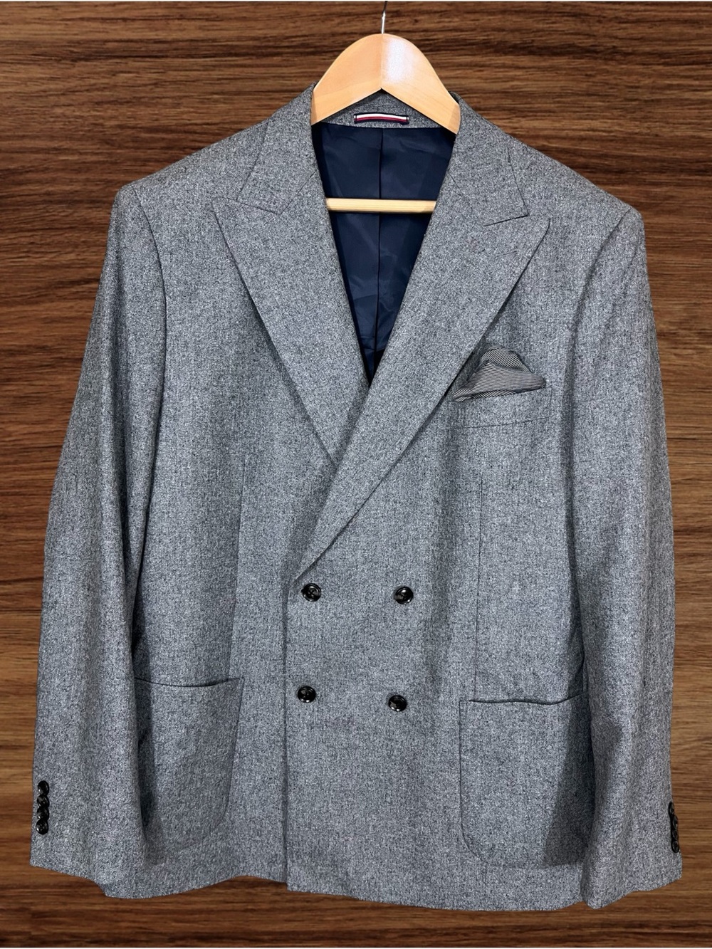 Tommy Hilfiger Double Breasted Sportcoat Wool Blend Size 46R